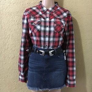 Wrangler western button down shirt